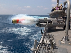 missile launch Off military boat