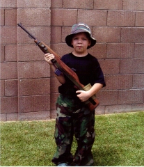 Andy with M 1 Carbine .30 Cal